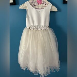 Beautiful White Girls Dress Communion Flower Girl